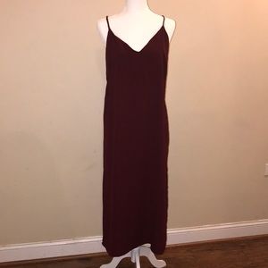 Burgundy shift dress